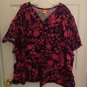 Plus size scrub top